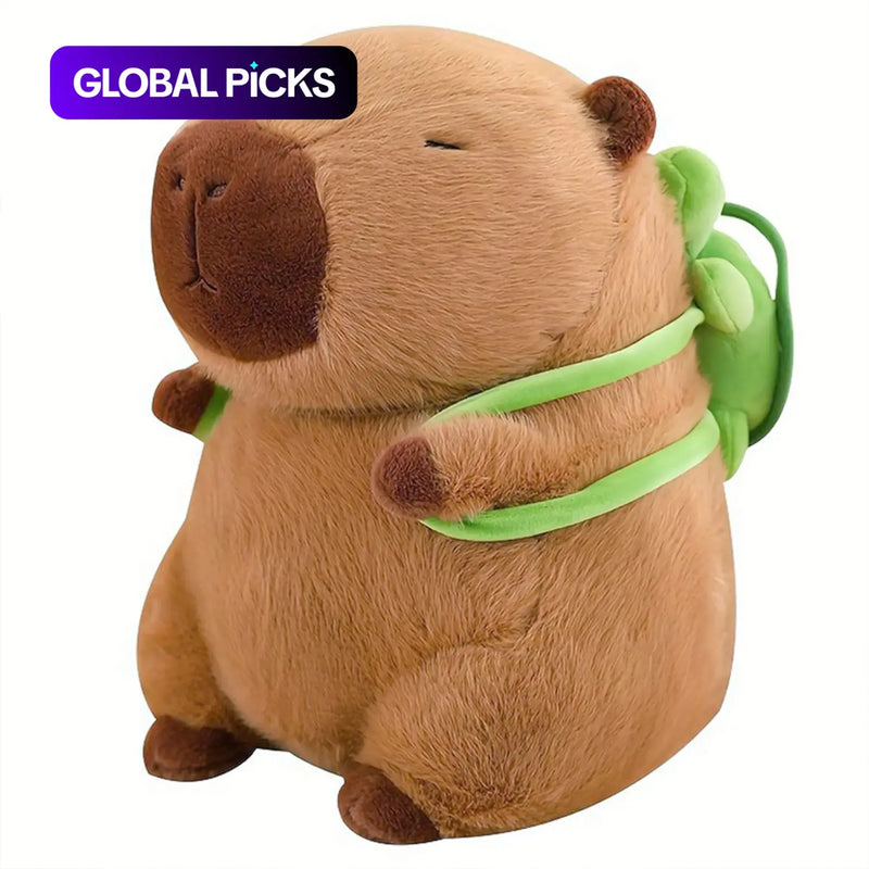 Capybara Plush with Turtle Backpack — 9 Inch