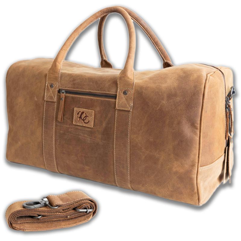 Leather Weekender Bag — Carry-On Travel Duffle
