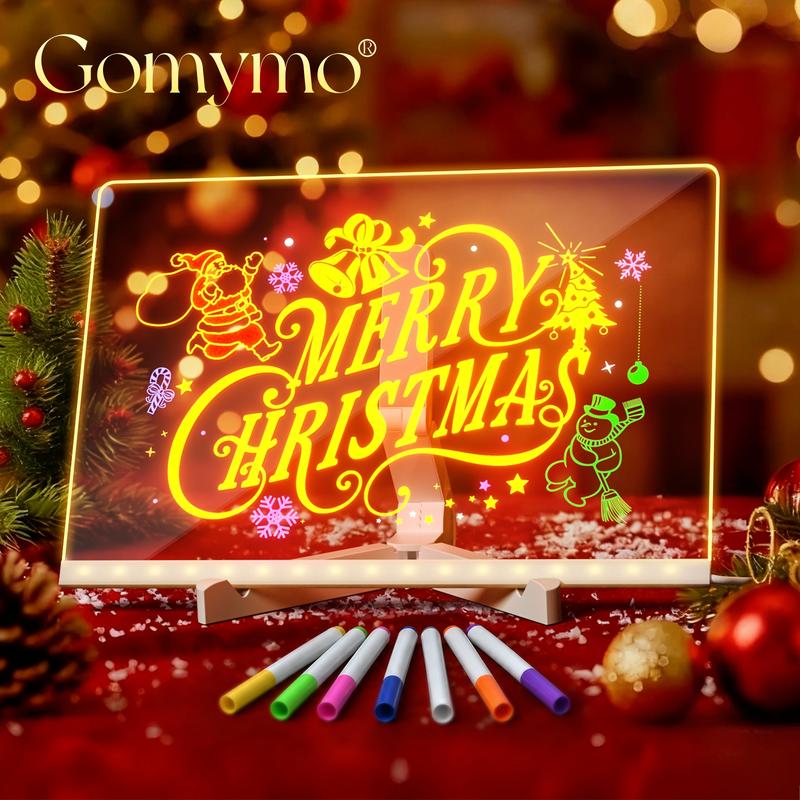 GOMYMO LED Drawing Board — Erasable with Markers & Stand
